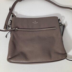 Womens Kate Spade Leather Crossbody Shoulder Bag Brown 9 x 10.5 x 2"